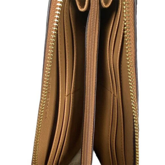Michael Kors Jet Set Studded Zip Around Continental Wallet Acorn w/ GIFT BOX MK - Picture 8 of 11